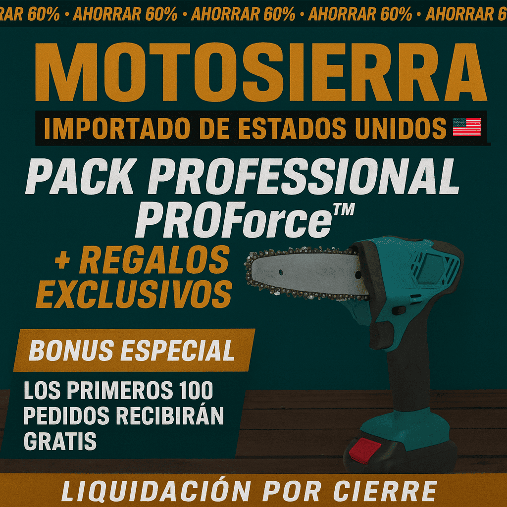 POTENCIA Y PRECISIÓN EN TUS MANOS – Mini Motosierra PROForce™ + Regalos Exclusivos 🎁 – Envío 24h | Pago al Recibir